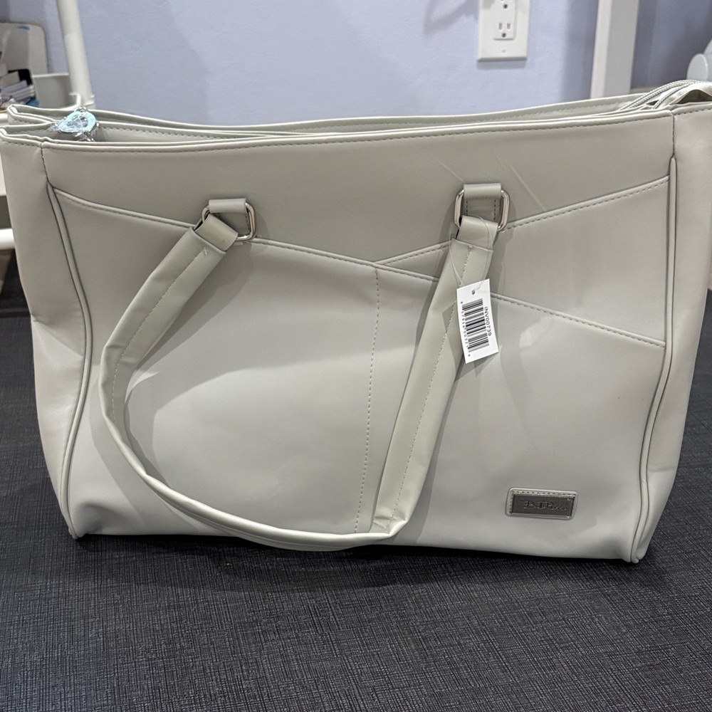 Elegant Cream Tote Bag by Enzo